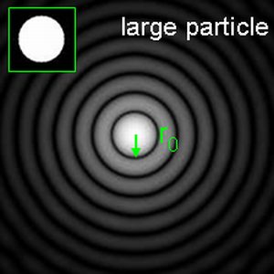 Дифракционная картина большой сферической частицы